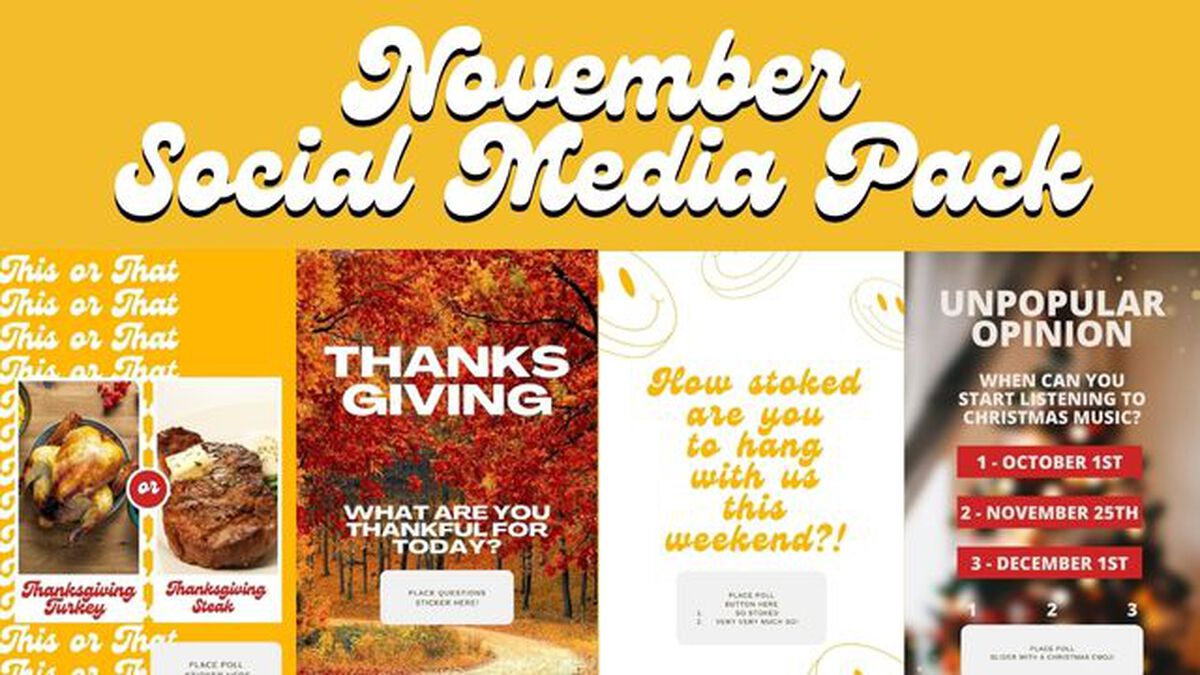 November 2022 Social Media Pack image number null